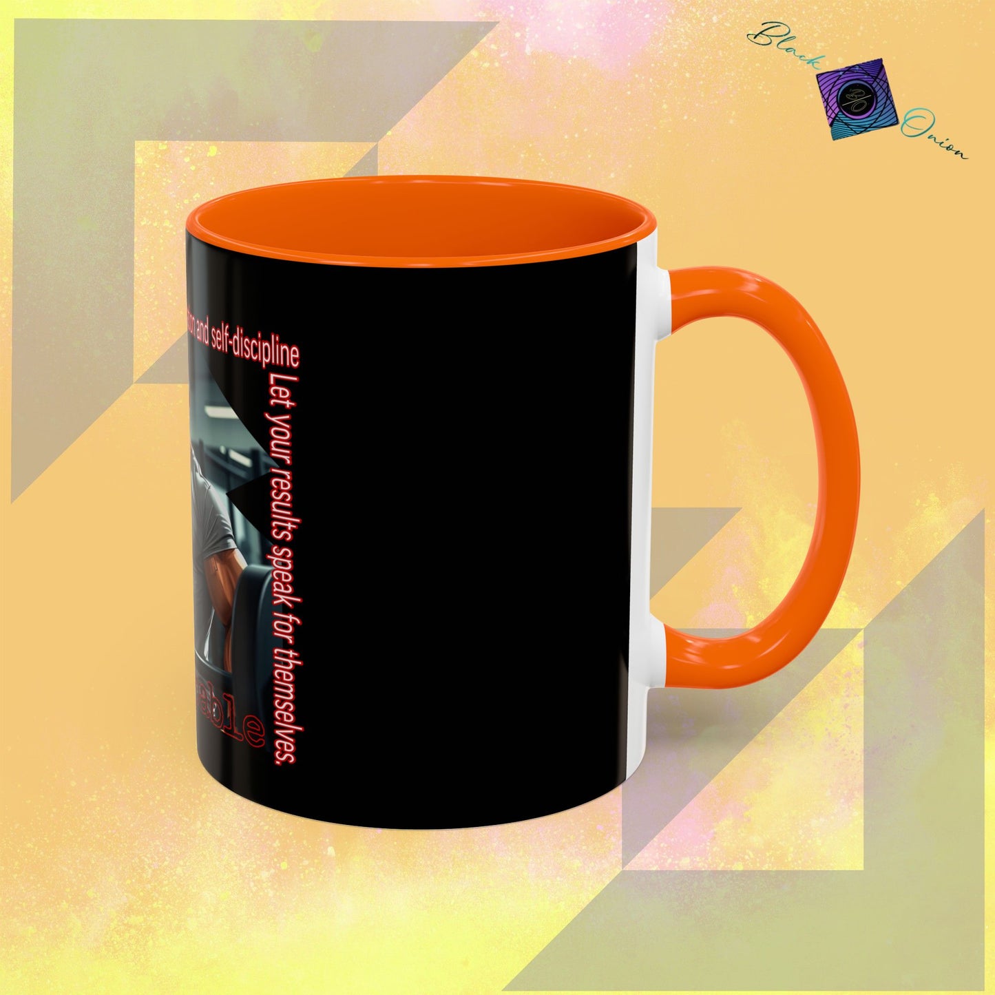BlackOnion Coffee Mug - 11oz with Workout Motif ‘Unstoppable’🔥💪🫵