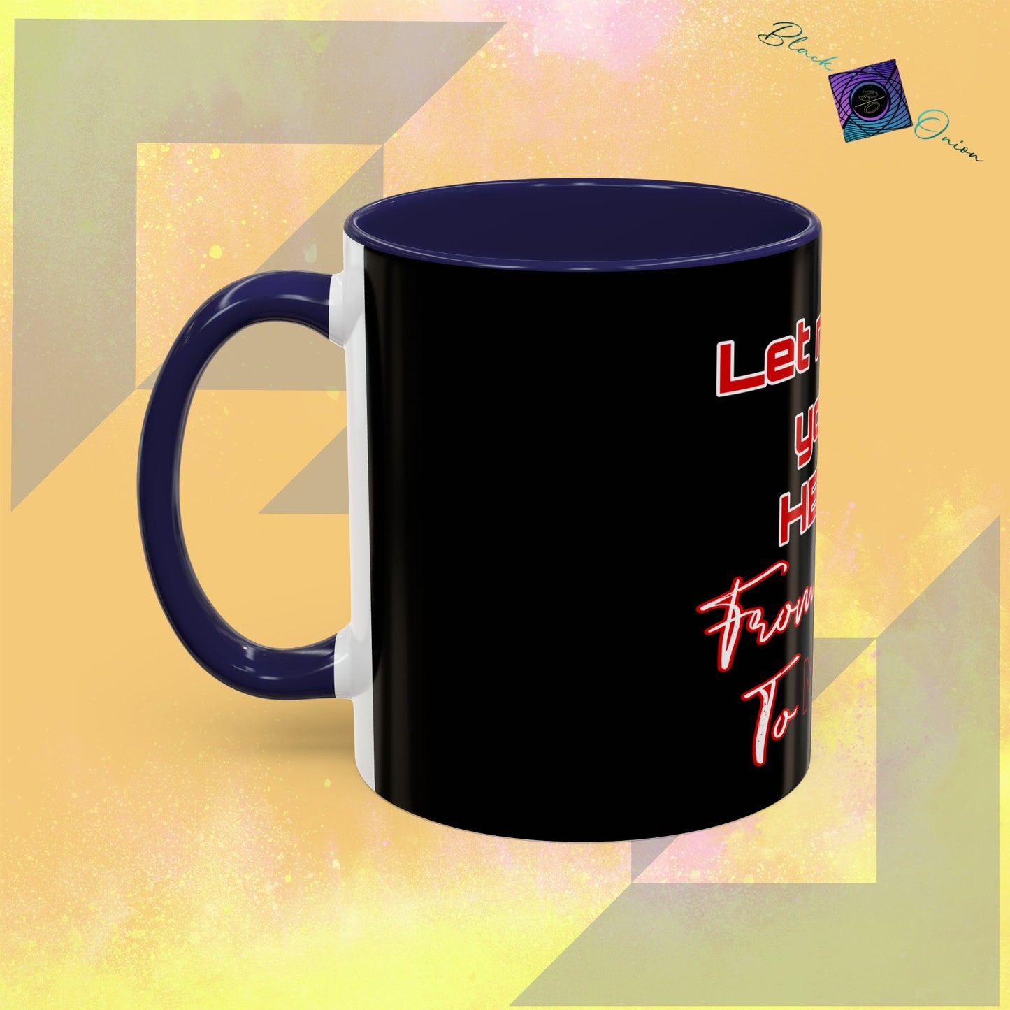 BlackOnion Coffee Mug - 11oz with Workout Motif ‘Let me be your Hero’🔥💪🫵