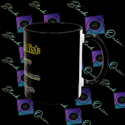 BlackOnion Coffee Mug - 11oz with Workout Motif ‘Today To Do List ’🔥💪🫵