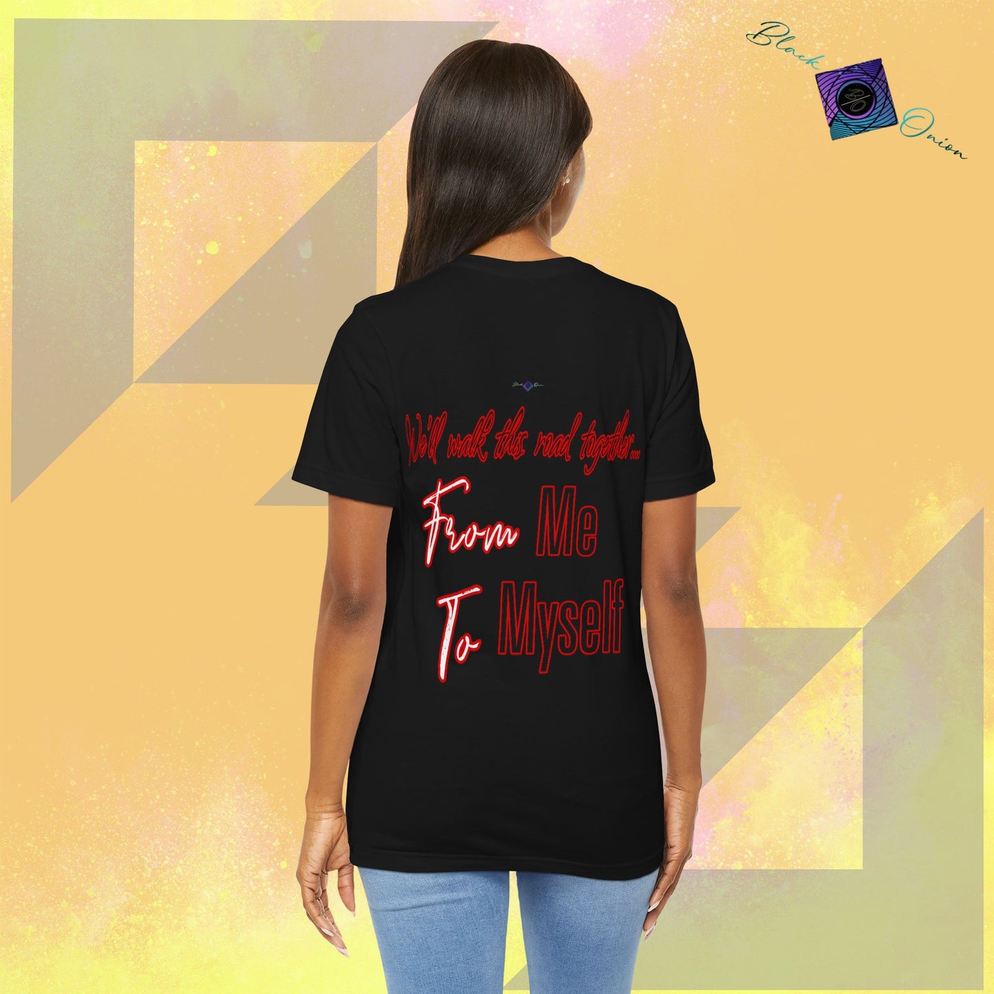 BlackOnion T-Shirt with Workout Motif 'From Me ,To Myself'🔥💪🫵