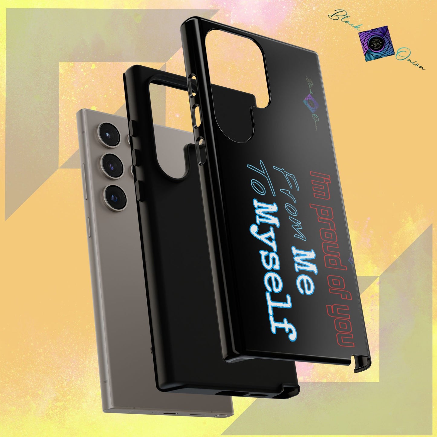 BlackOnion Brand New Phone Case - with Motivational Workout Motif’I’m proud of you ‘💪🔥🫵