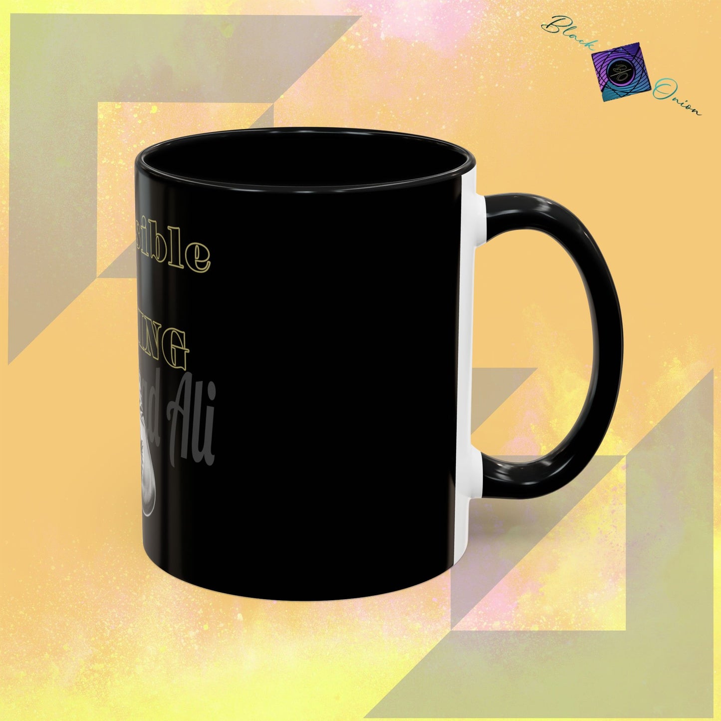 BlackOnion Coffee Mug - 11oz with Workout Motif ‘Impossible is nothing’🔥💪🫵
