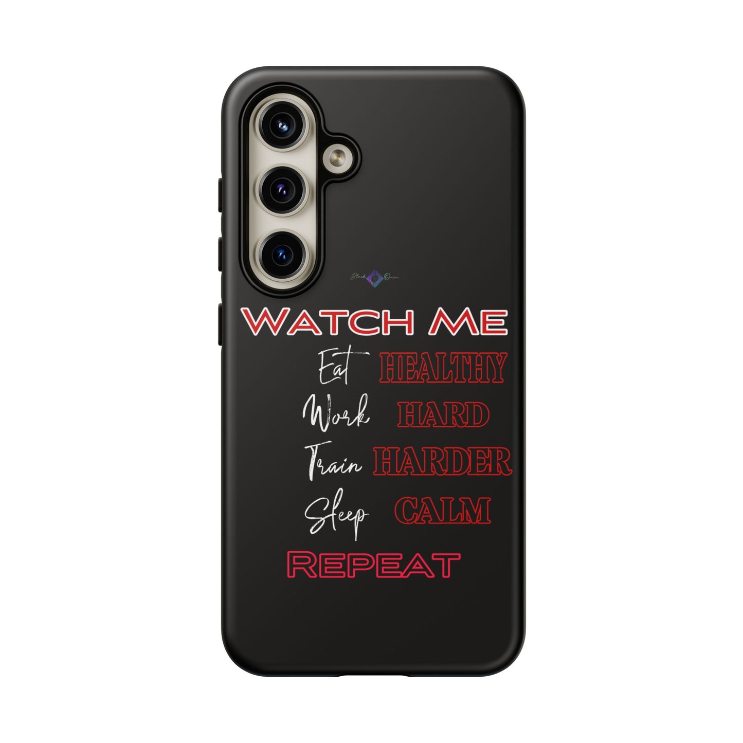 BlackOnion Phone Case -with Motivational Motif  'Watch Me' 💪🔥🫵