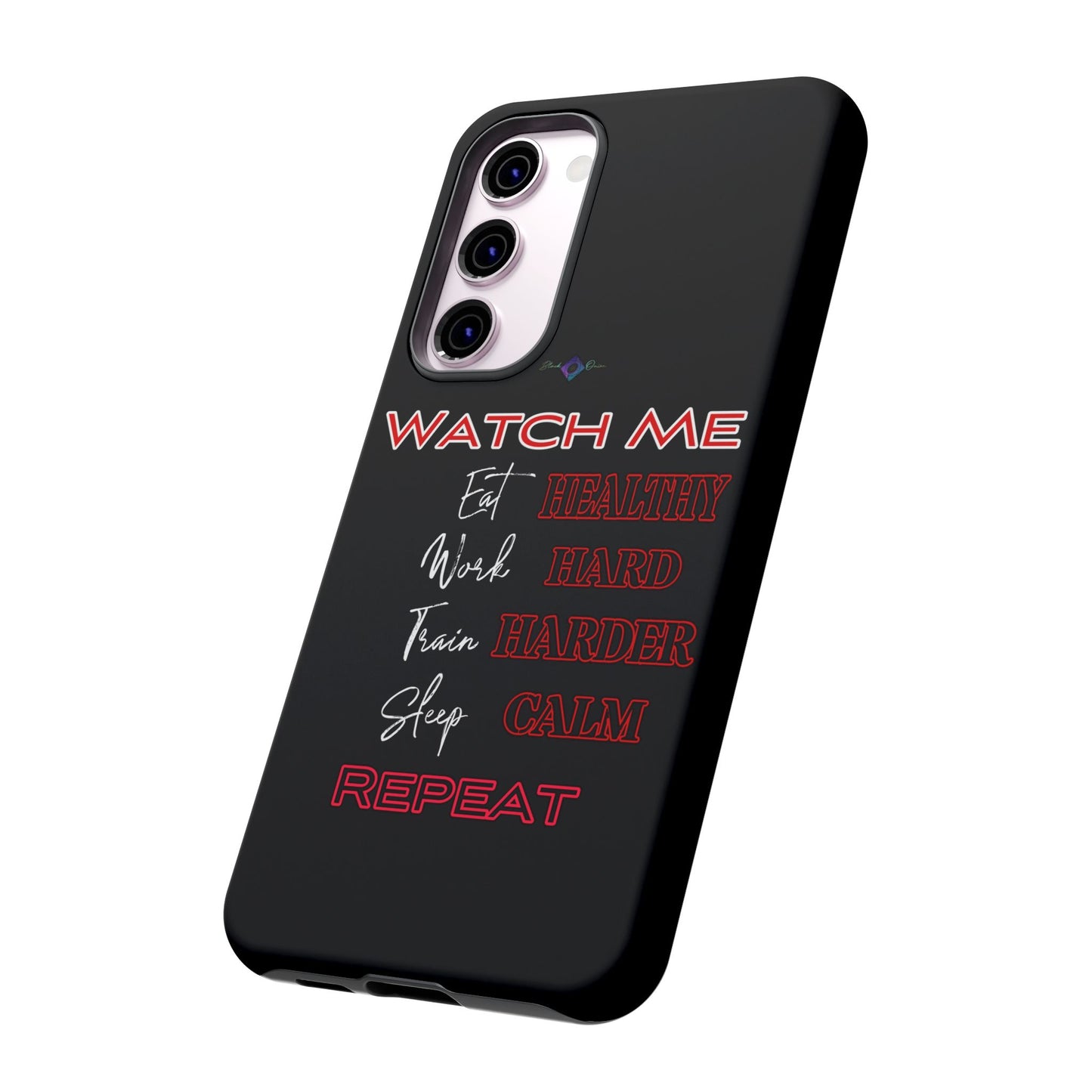BlackOnion Phone Case -with Motivational Motif  'Watch Me' 💪🔥🫵