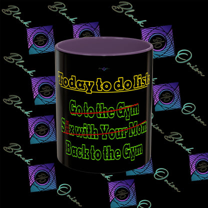BlackOnion Coffee Mug 2 with Workout Motif ‘Today To Do List V2’🫵🔥💪