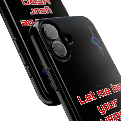 BlackOnion Brand New Phone Case - with Motivational Workout Motif’Let me be your Hero ‘💪🔥🫵
