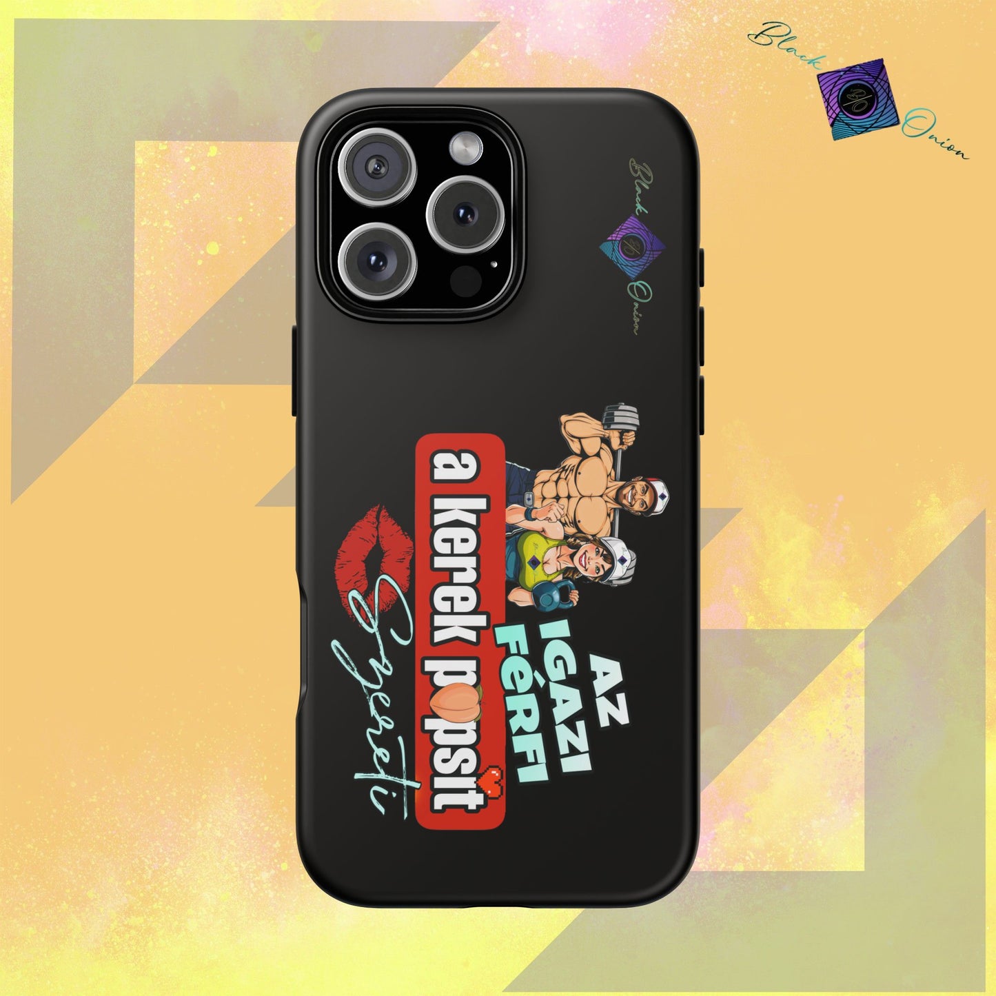 BlackOnion Brand New Phone Case - with Motivational Workout Motif ‘Az igazi férfi ‘💪🔥🫵