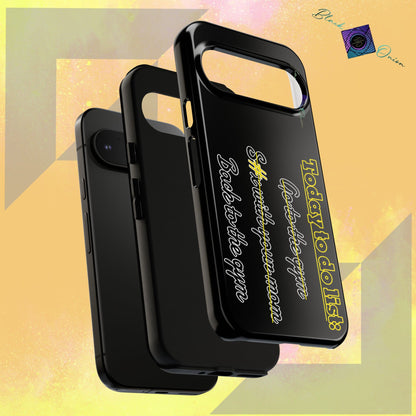 BlackOnion Brand New Phone Case - with Motivational Workout Motif’Today to do list ‘💪🔥🫵