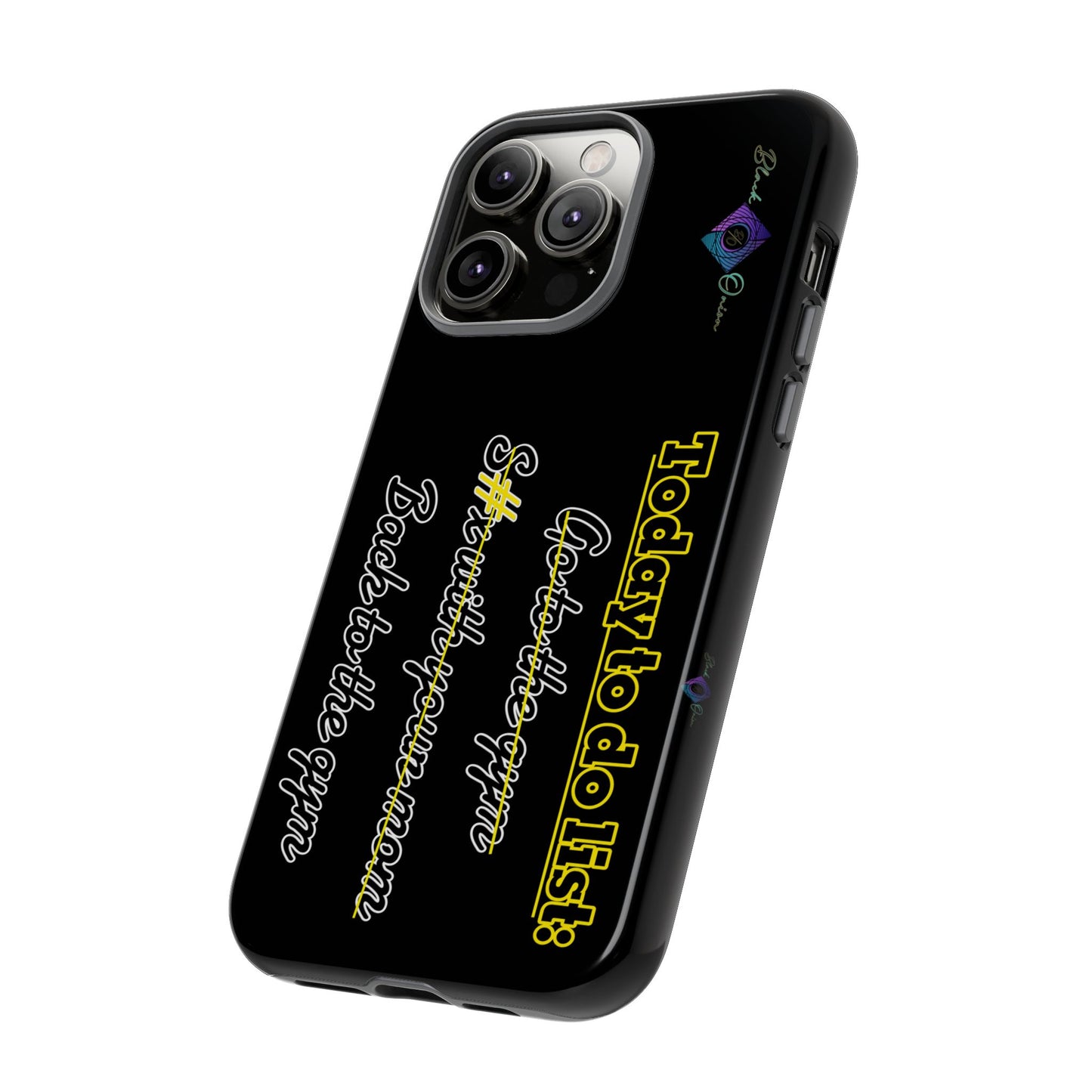 BlackOnion Brand New Phone Case - with Motivational Workout Motif’Today to do list ‘💪🔥🫵