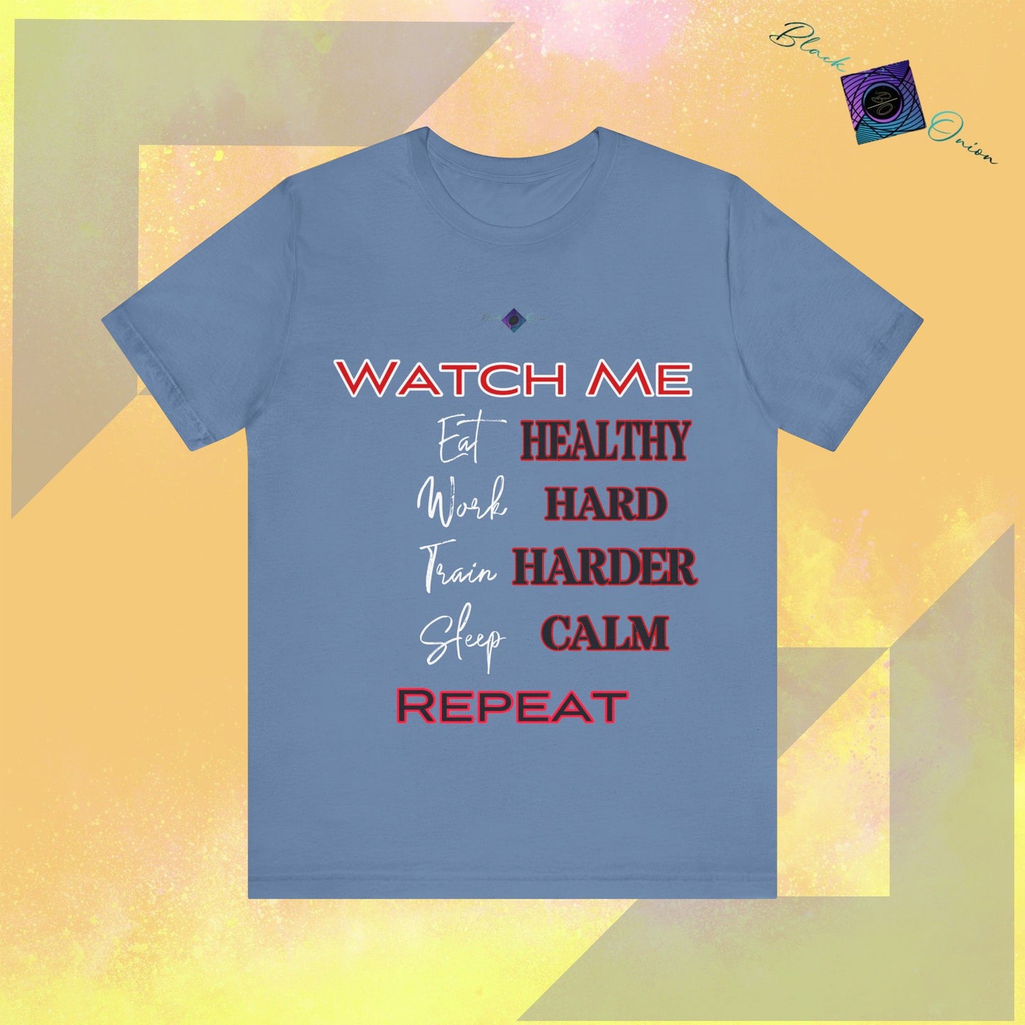 BlackOnion T-Shirt with Workout Motif V3 “Watch Me" 💪🔥