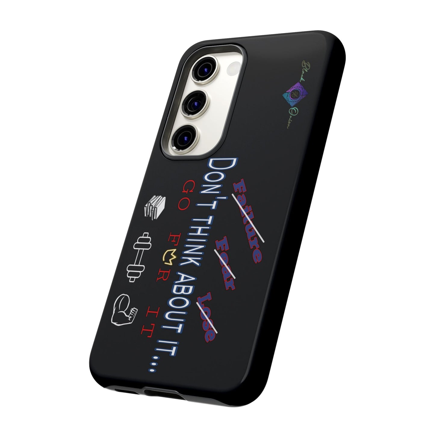 BlackOnion Brand New Phone Case - with Motivational Workout Motif’Don’t think ‘💪🔥🫵