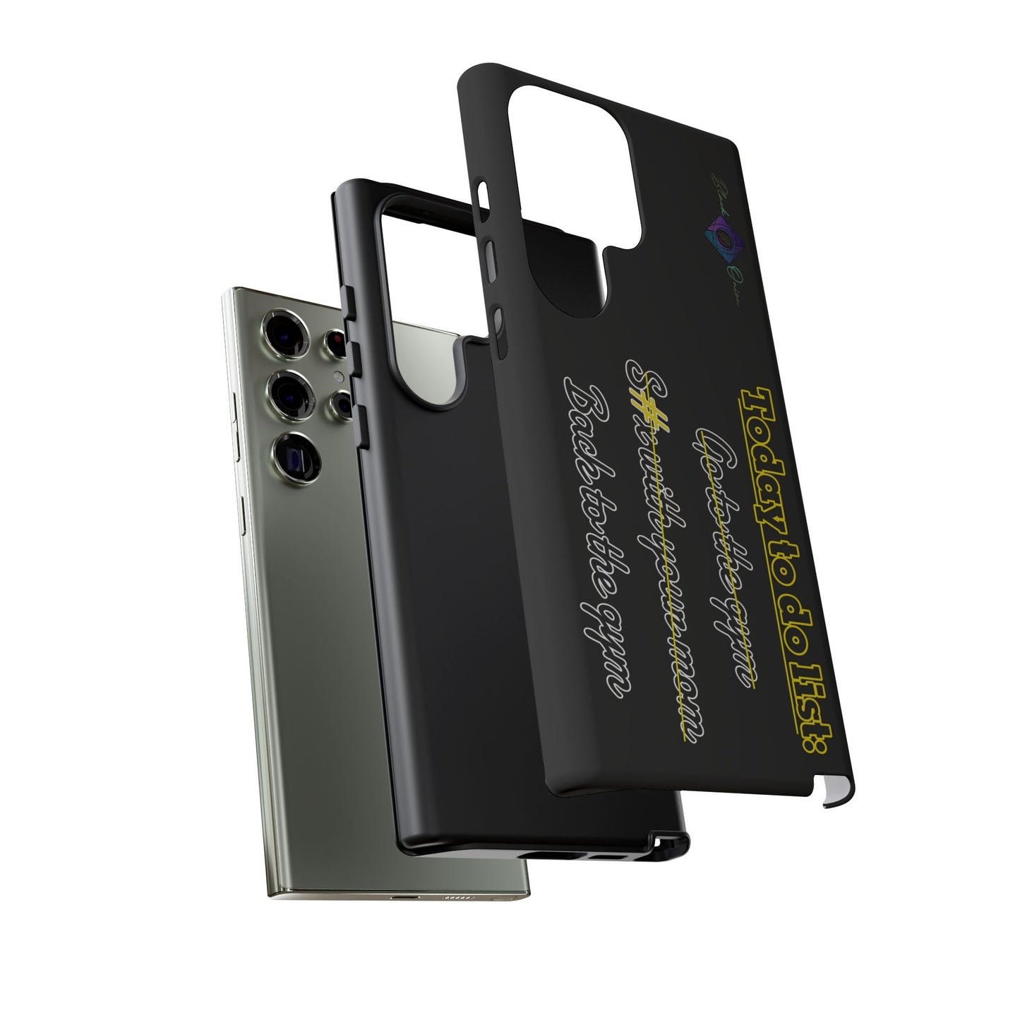BlackOnion Brand New Phone Case - with Motivational Workout Motif’Today to do list ‘💪🔥🫵