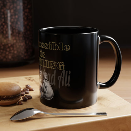 BlackOnion Coffee Mug 2 with Workout Motif ‘Impossible is NothingV2’🫵🔥💪
