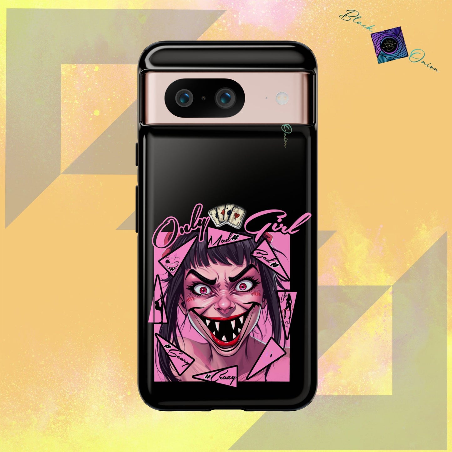 BlackOnion Brand New Phone Case - with Motivational Workout Motif’ Mad Girl💋🌸 ‘🔥🫵