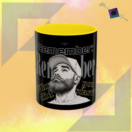 BlackOnion Coffee Mug - 11oz with Workout Motif ‘Remember ’🔥💪🫵