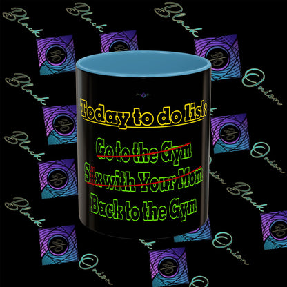 BlackOnion Coffee Mug 2 with Workout Motif ‘Today To Do List V2’🫵🔥💪