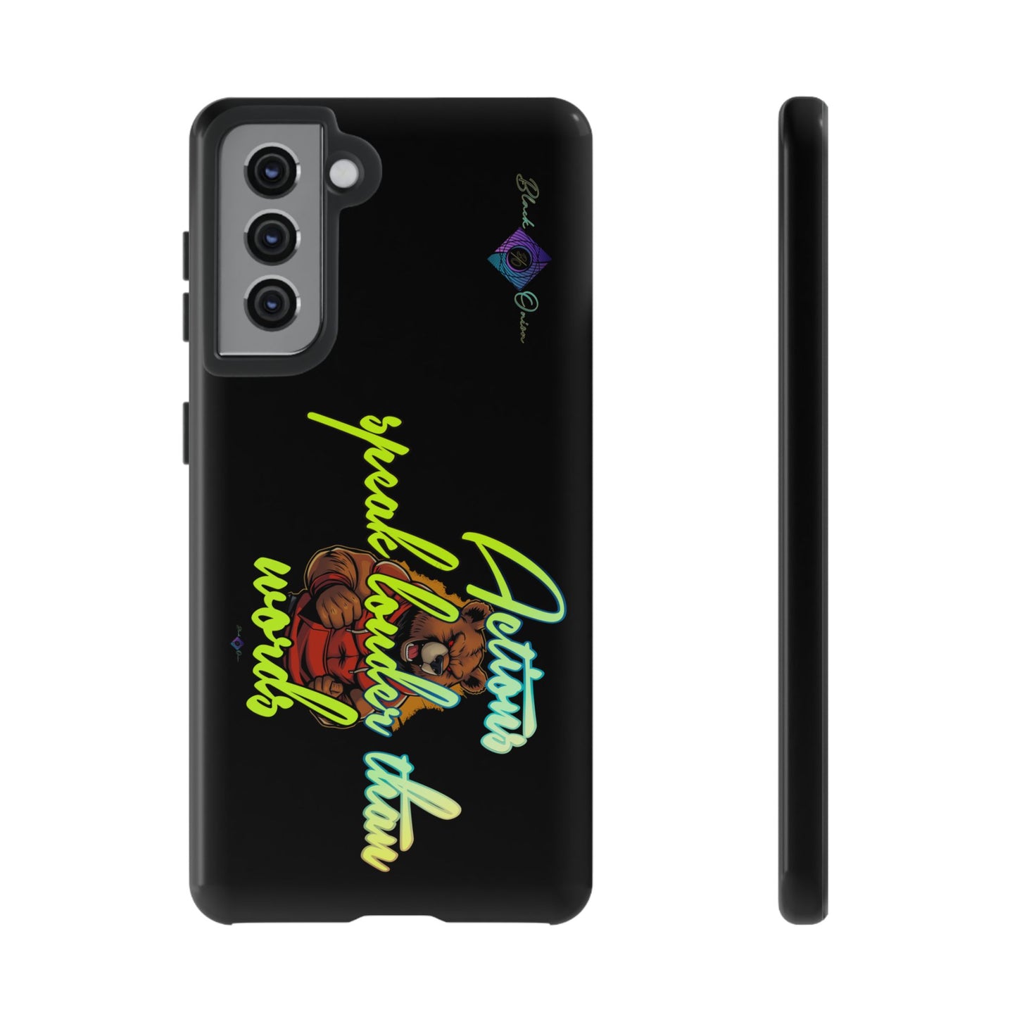 BlackOnion Brand New Phone Case - with Motivational Workout Motif ‘Actions speak lauder ‘💪🔥🫵
