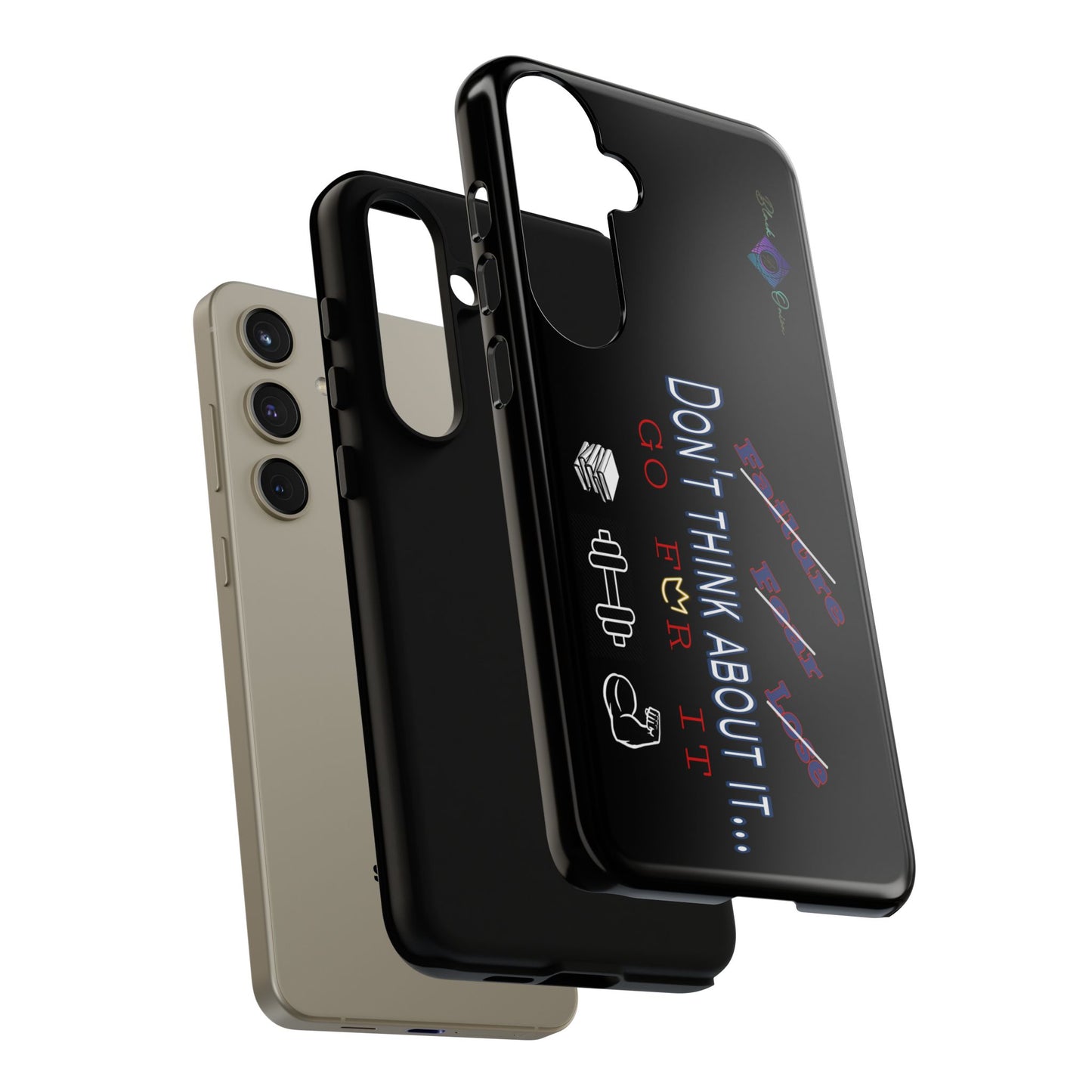 BlackOnion Brand New Phone Case - with Motivational Workout Motif’Don’t think ‘💪🔥🫵
