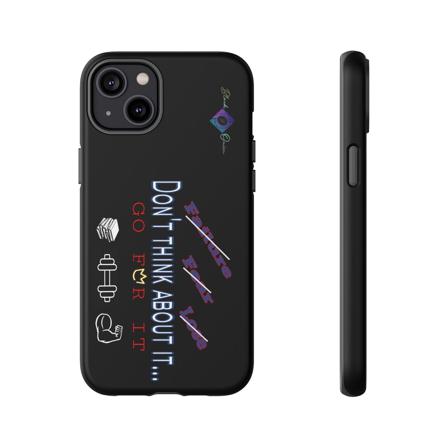BlackOnion Brand New Phone Case - with Motivational Workout Motif’Don’t think ‘💪🔥🫵