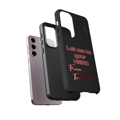 BlackOnion Brand New Phone Case - with Motivational Workout Motif’Let me be your Hero ‘💪🔥🫵