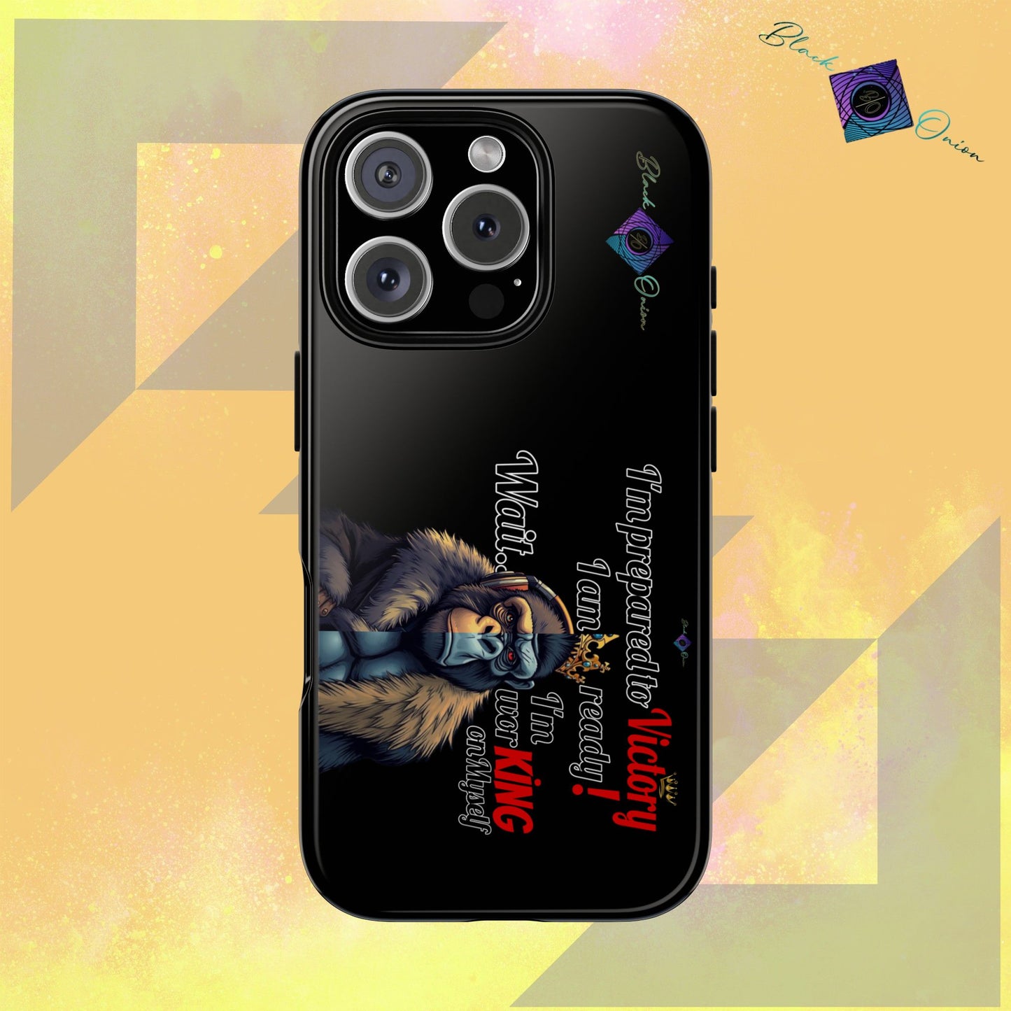 BlackOnion Brand New Phone Case - with Motivational Workout Motif’Victory 👑‘💪🔥🫵