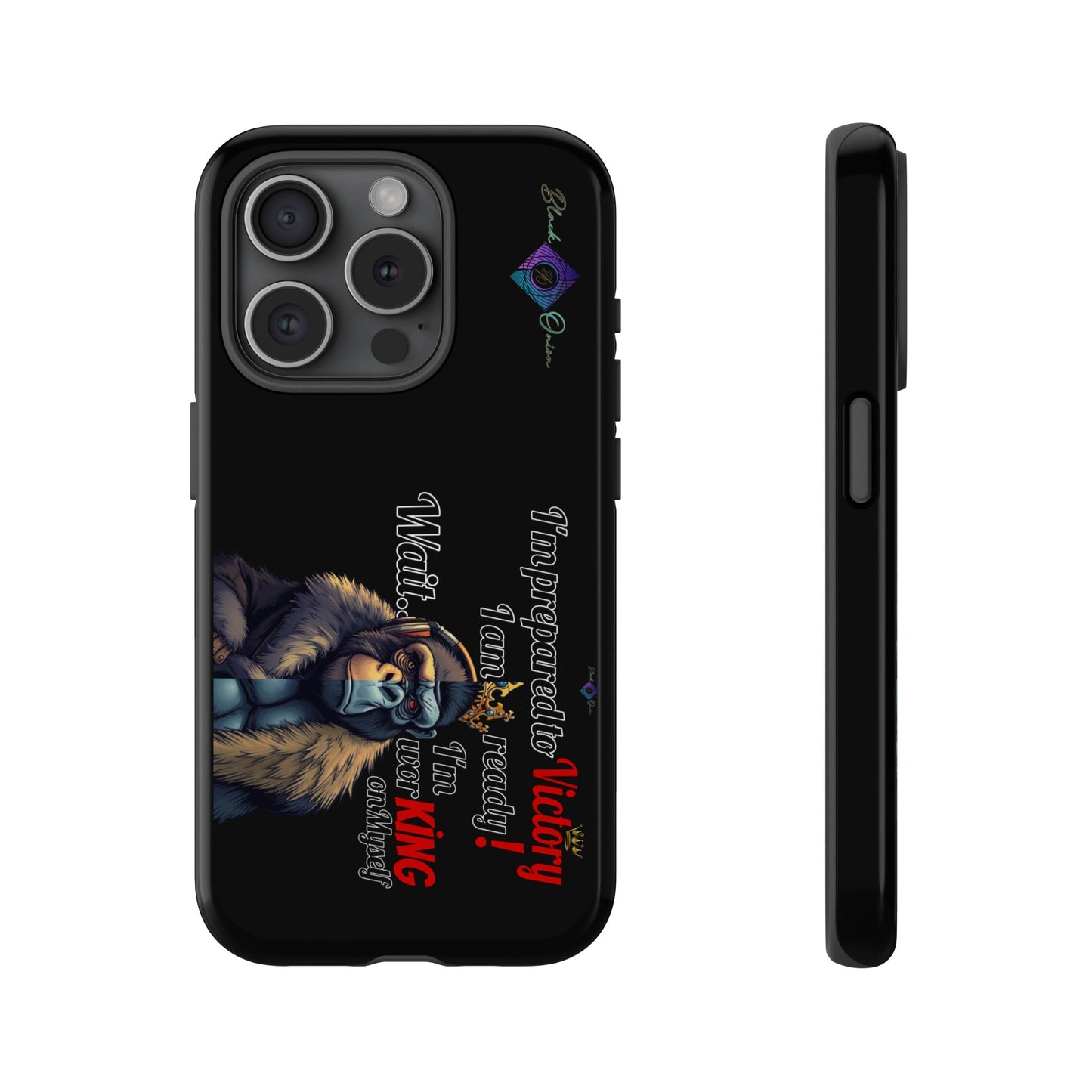 BlackOnion Brand New Phone Case - with Motivational Workout Motif’Victory 👑‘💪🔥🫵
