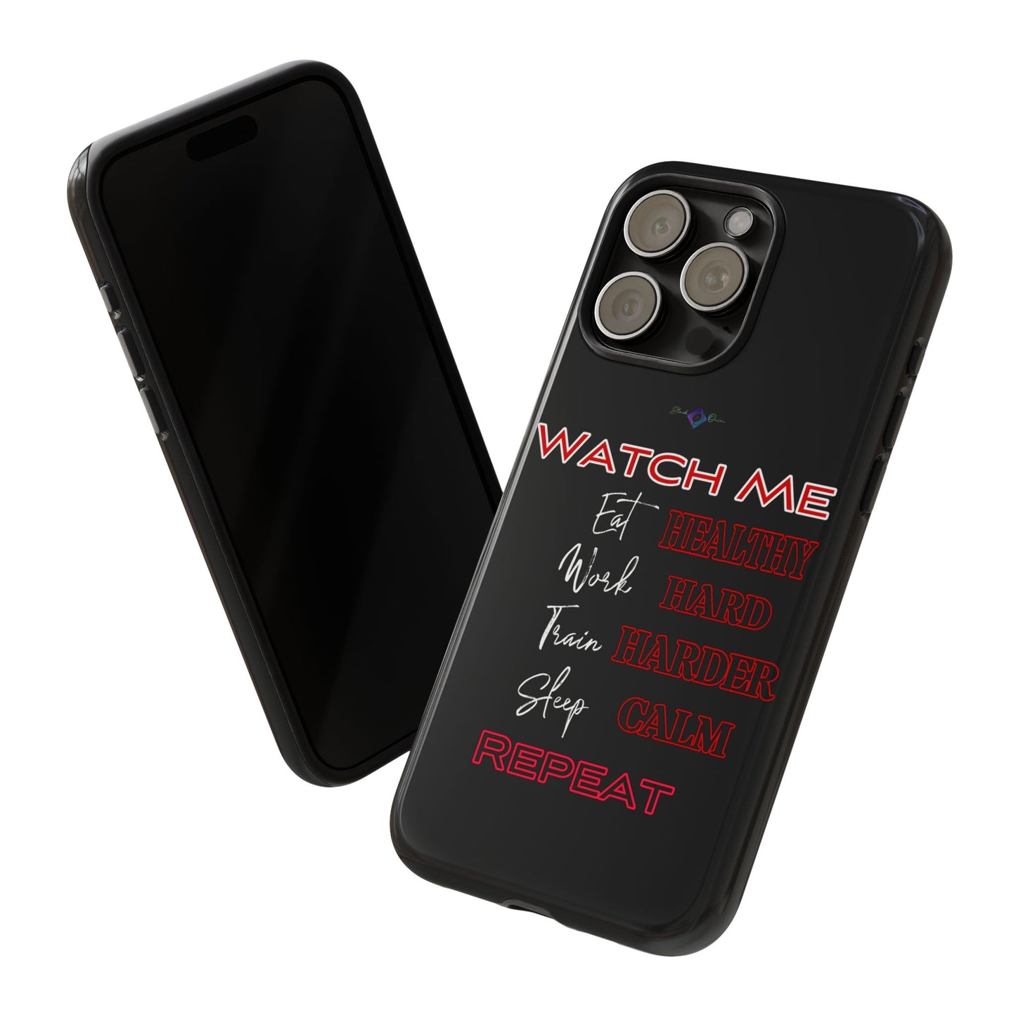 BlackOnion Phone Case -with Motivational Motif  'Watch Me' 💪🔥🫵
