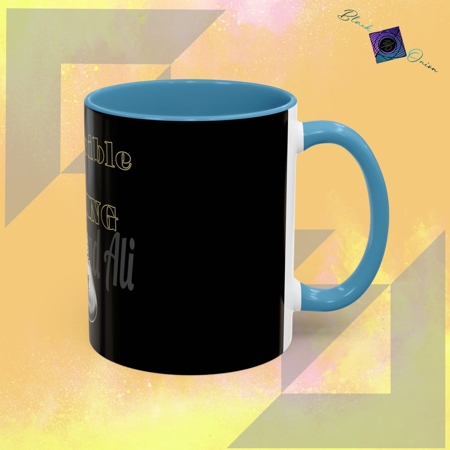 BlackOnion Coffee Mug - 11oz with Workout Motif ‘Impossible is nothing’🔥💪🫵