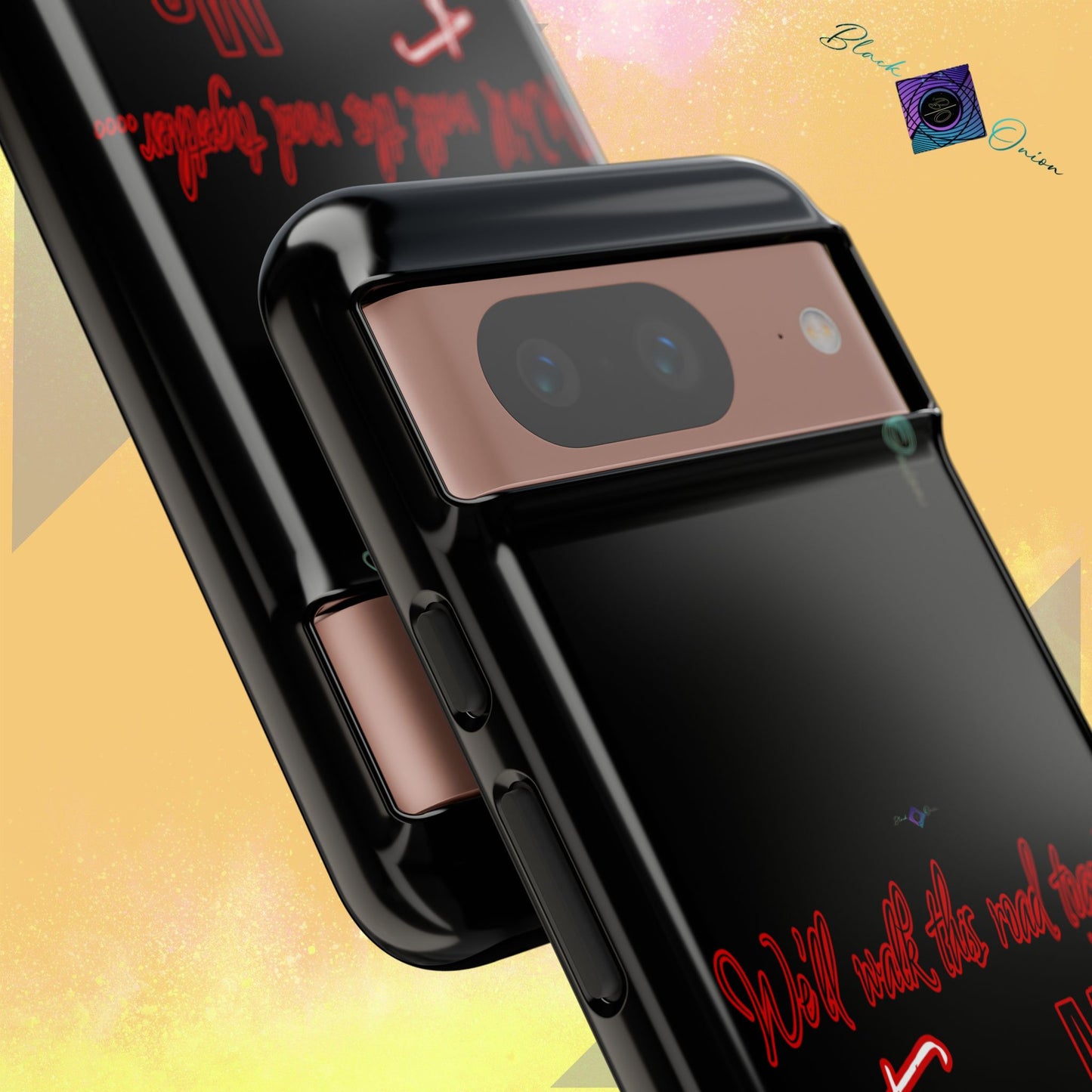 BlackOnion Brand New Phone Case - with Motivational Workout Motif’We’ll walk ‘💪🔥🫵