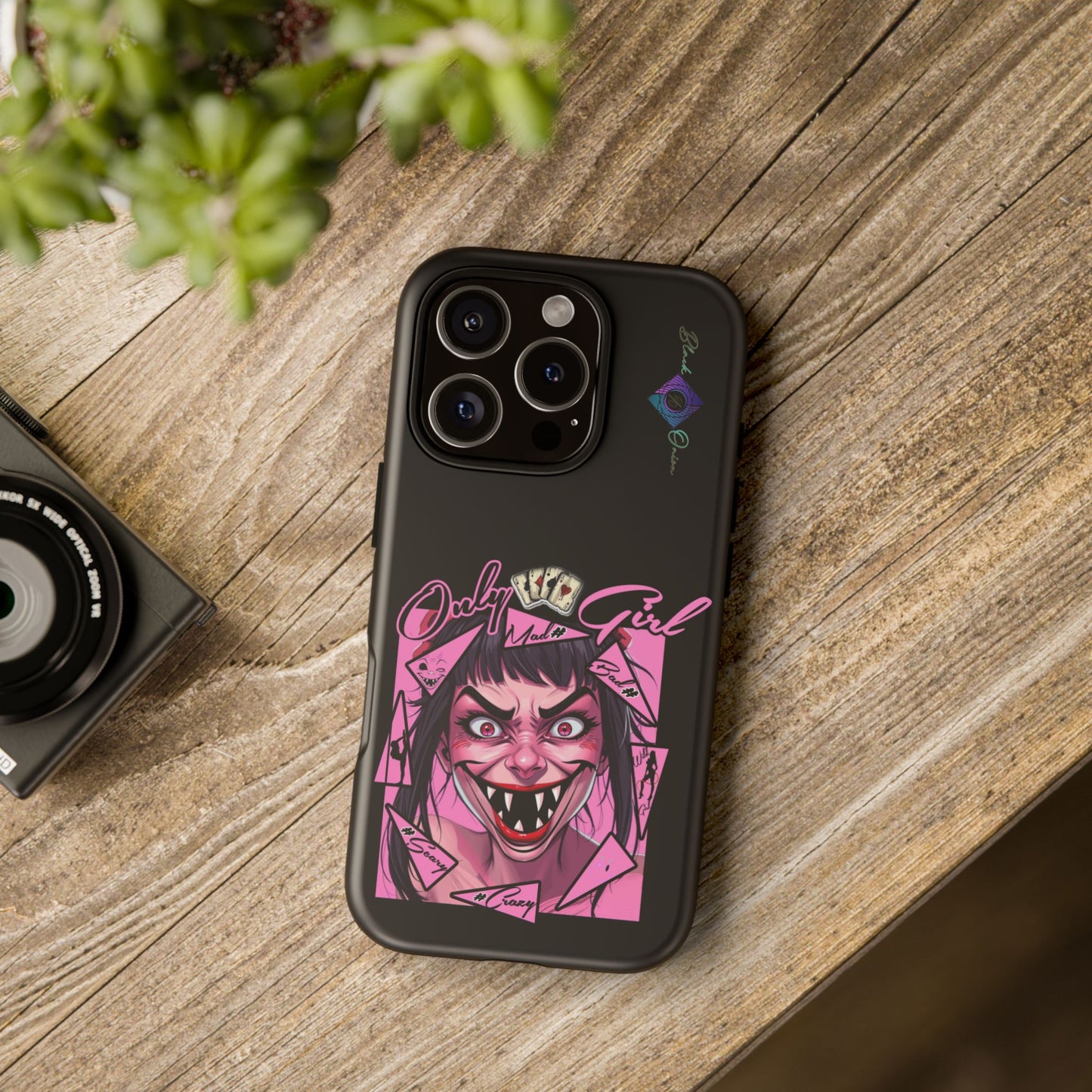 BlackOnion Brand New Phone Case - with Motivational Workout Motif’ Mad Girl💋🌸 ‘🔥🫵