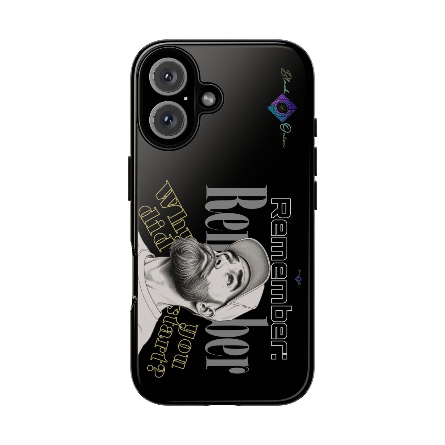 BlackOnion Brand New Phone Case - with Motivational Workout Motif’Remember ‘💪🔥🫵