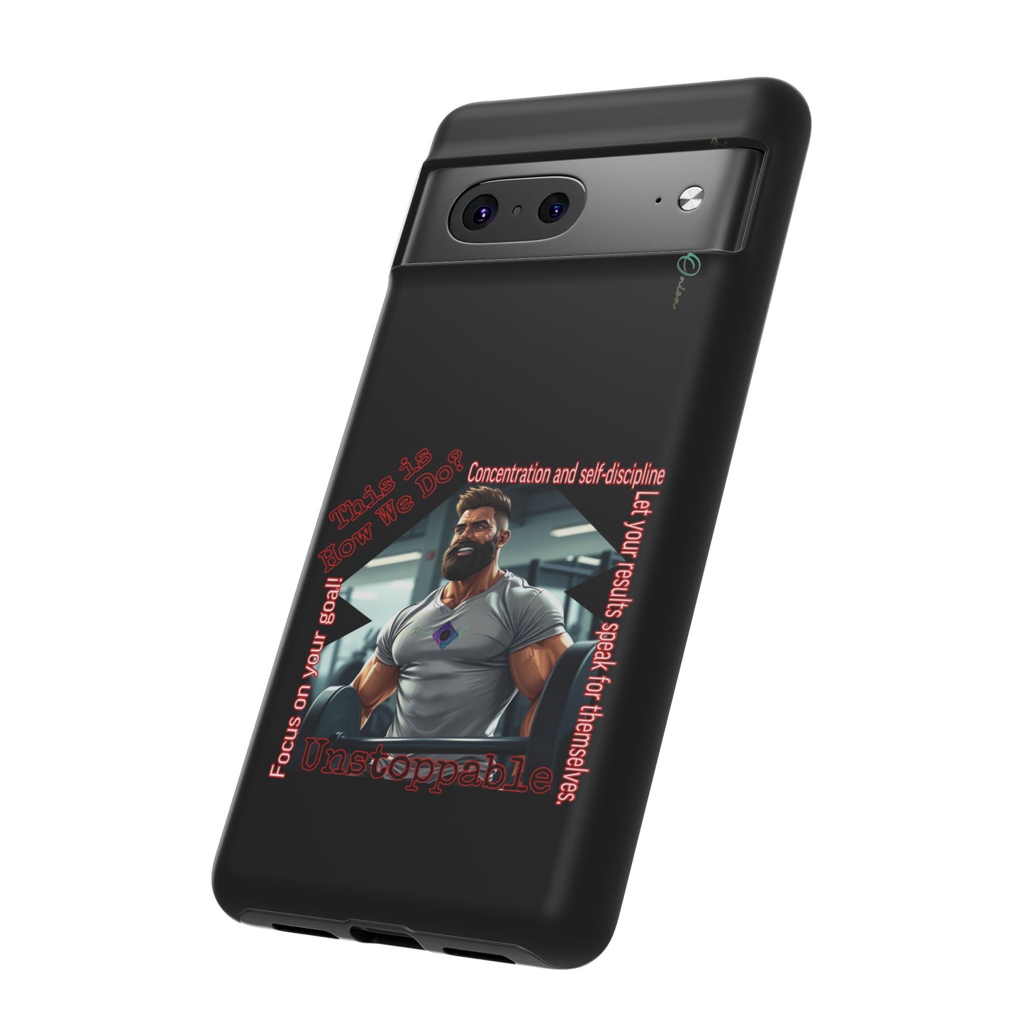 BlackOnion Brand New Phone Case - with Motivational Workout Motif’Unstoppable ‘💪🔥🫵