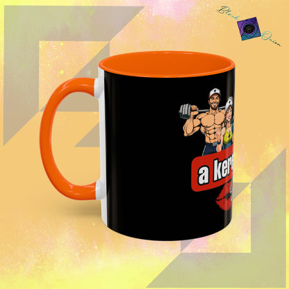 BlackOnion Coffee Mug Serial 2 with Workout Motif ‘Az igazi férfiak a kerek popsit szeretik ‘🫵🔥💪