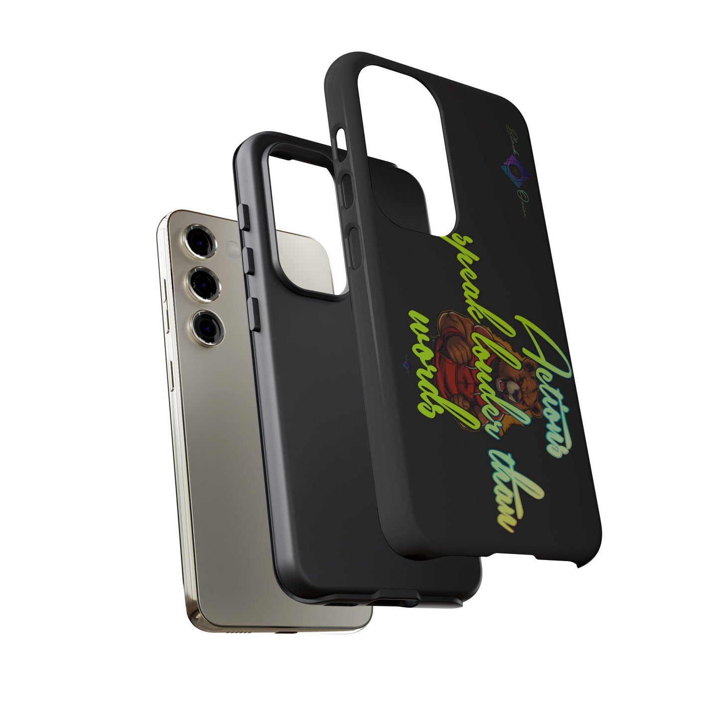 BlackOnion Brand New Phone Case - with Motivational Workout Motif ‘Actions speak lauder ‘💪🔥🫵