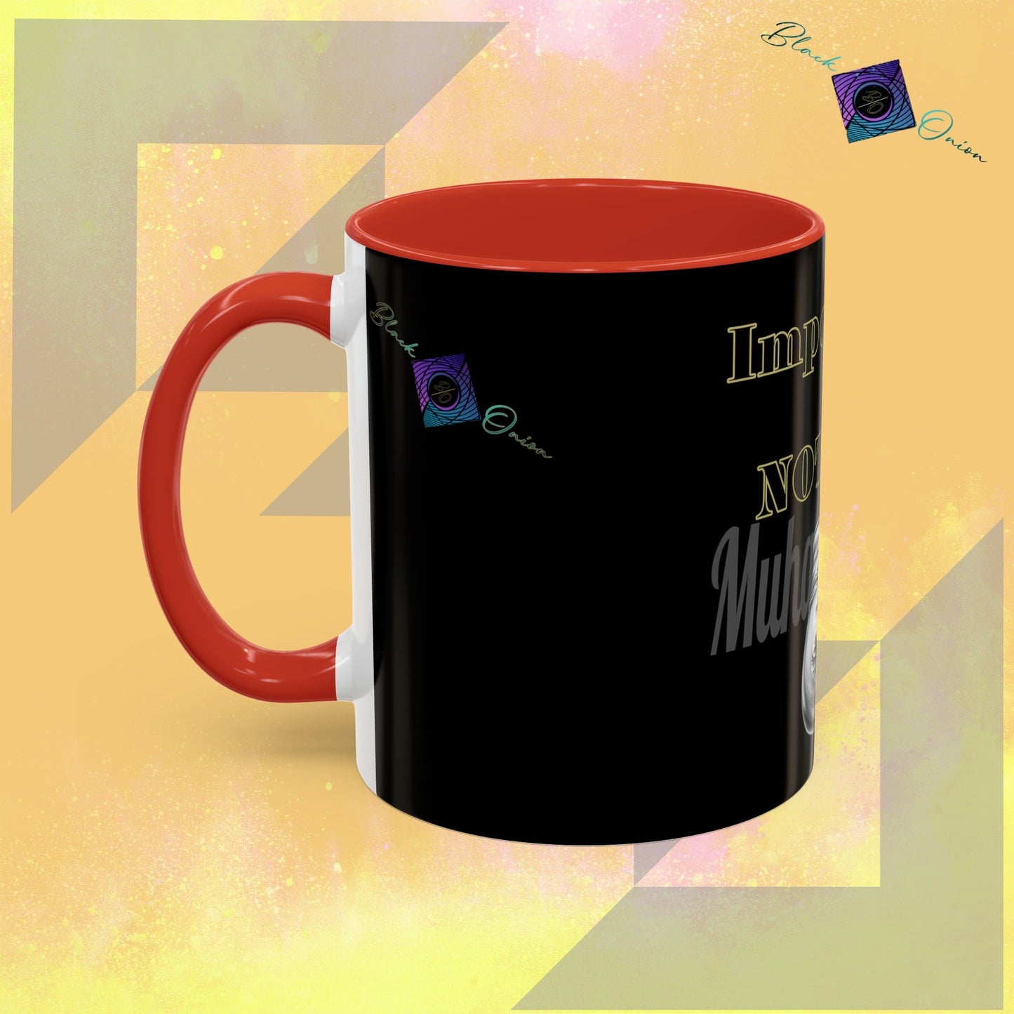 BlackOnion Coffee Mug - 11oz with Workout Motif ‘Impossible is nothing’🔥💪🫵