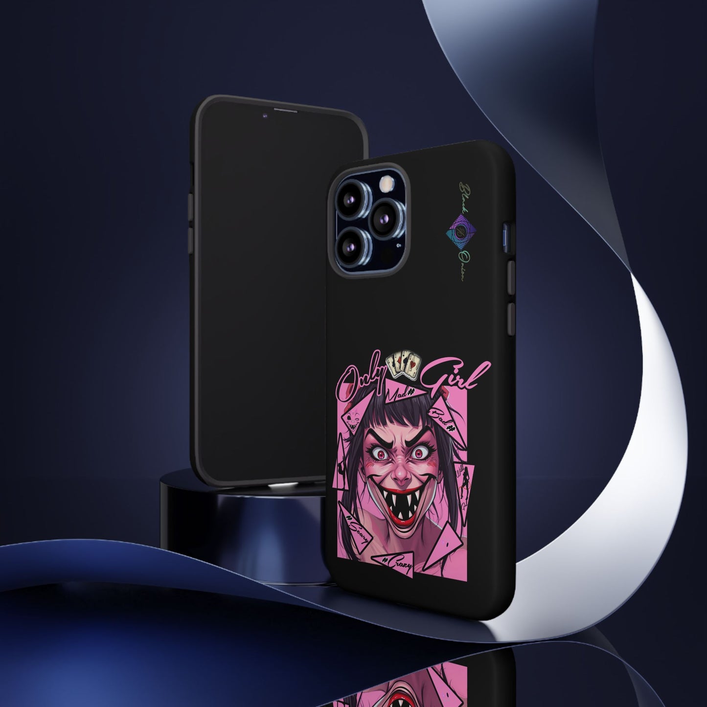 BlackOnion Brand New Phone Case - with Motivational Workout Motif’ Mad Girl💋🌸 ‘🔥🫵