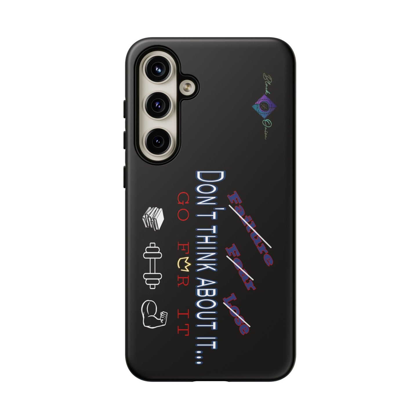 BlackOnion Brand New Phone Case - with Motivational Workout Motif’Don’t think ‘💪🔥🫵