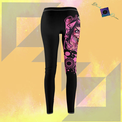 BlackOnion Stylish Women's Mid-rise Casual Leggings with OnlyGirl “ Mad Girl” Motif🌸💋❤️