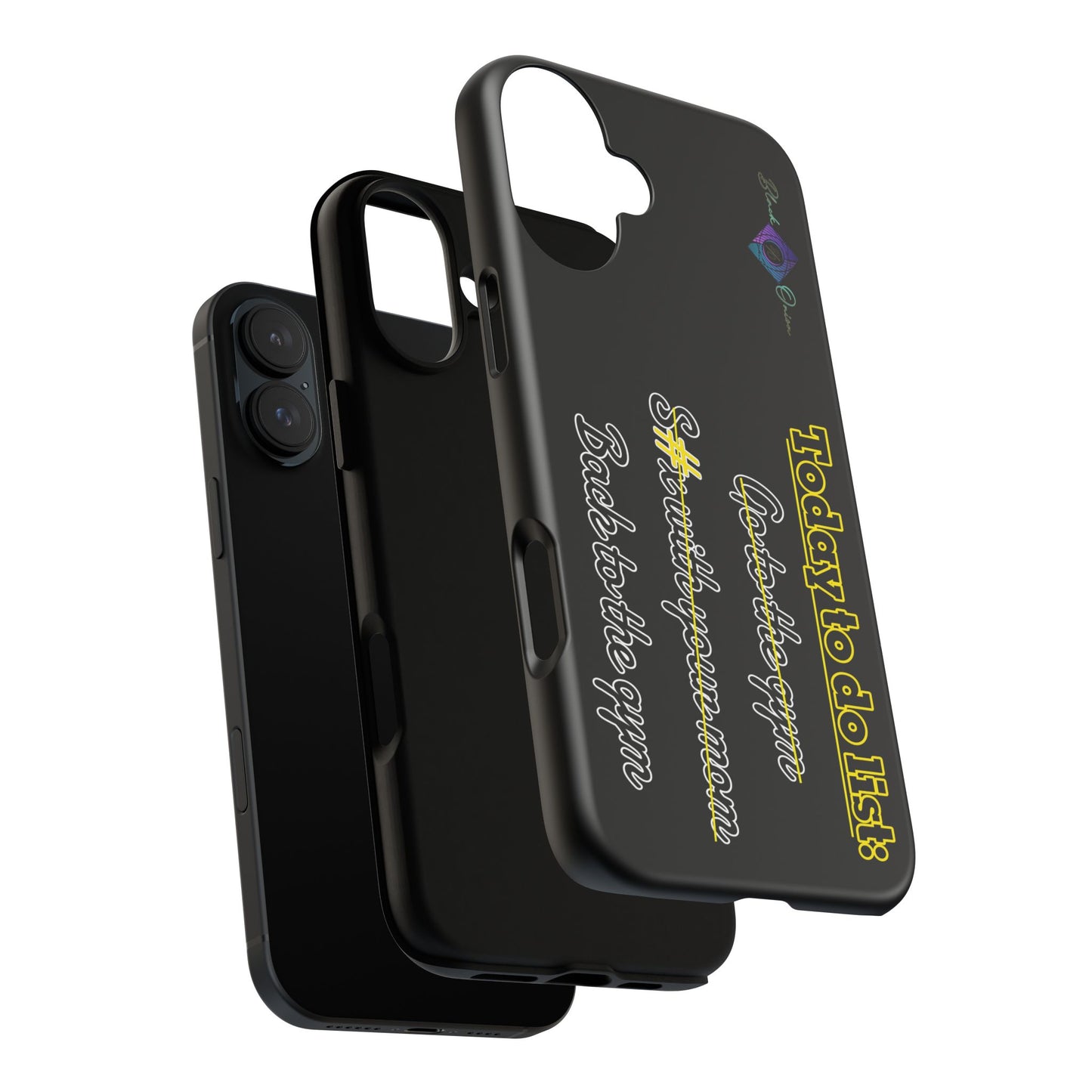 BlackOnion Brand New Phone Case - with Motivational Workout Motif’Today to do list ‘💪🔥🫵