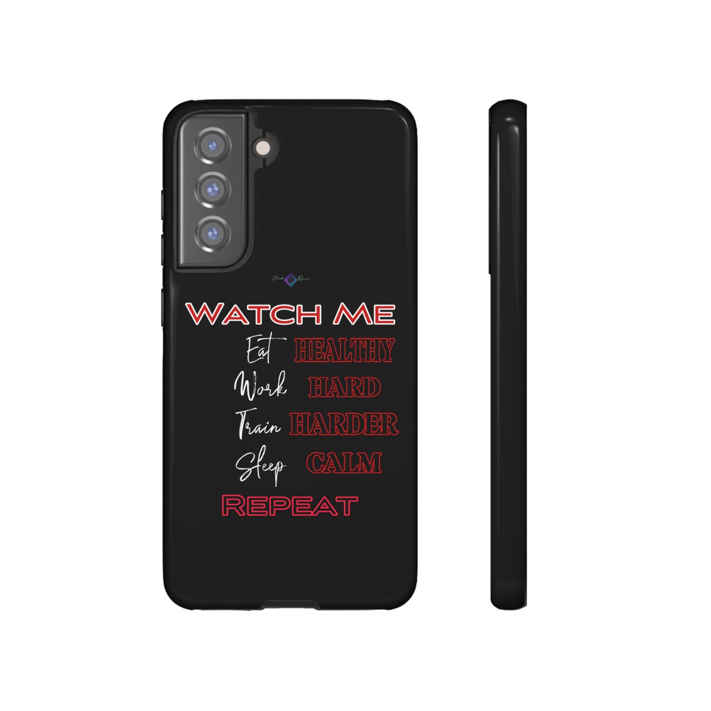 BlackOnion Phone Case -with Motivational Motif  'Watch Me' 💪🔥🫵