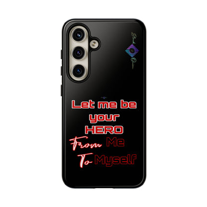BlackOnion Brand New Phone Case - with Motivational Workout Motif’Let me be your Hero ‘💪🔥🫵