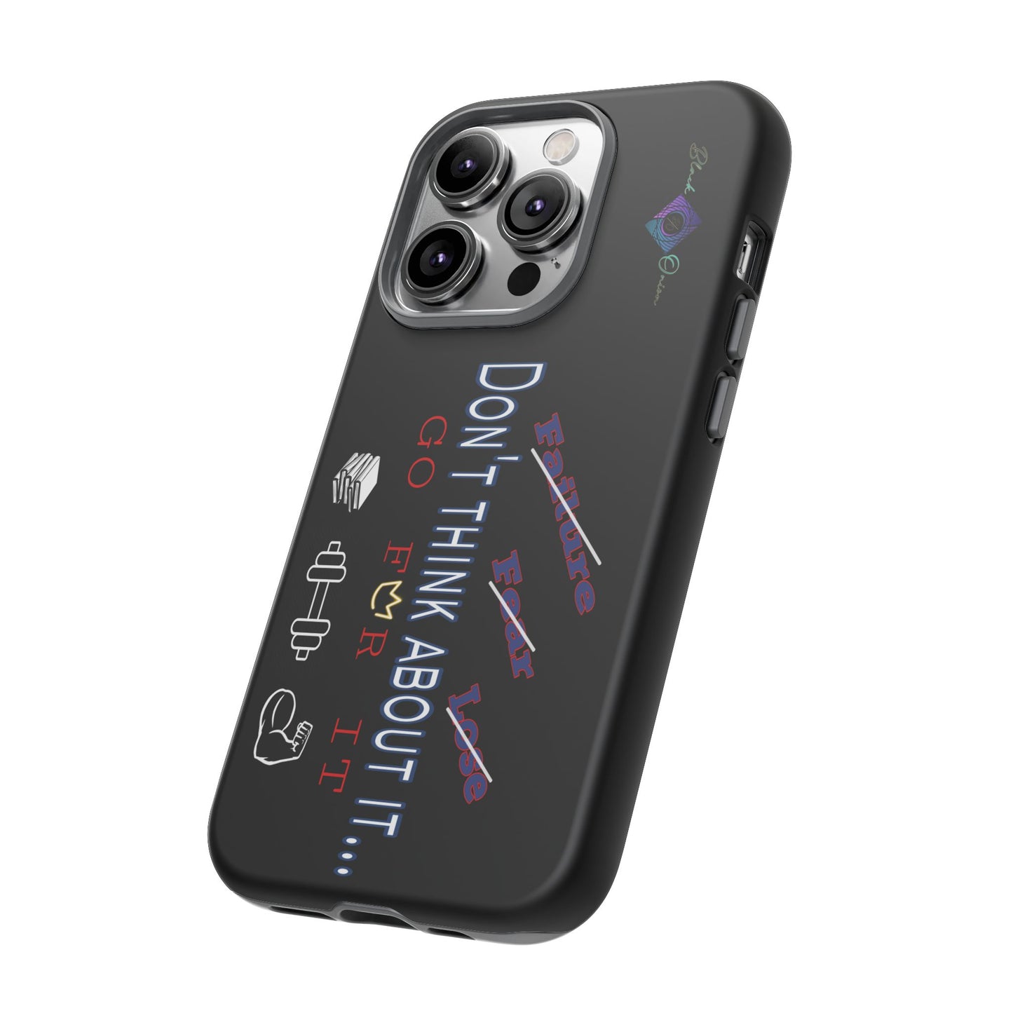 BlackOnion Brand New Phone Case - with Motivational Workout Motif’Don’t think ‘💪🔥🫵