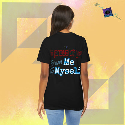 BlackOnion T-Shirt with Workout Motif V3 ‘ I'm Proud of You! From Me , to Myself'💪🔥🫵