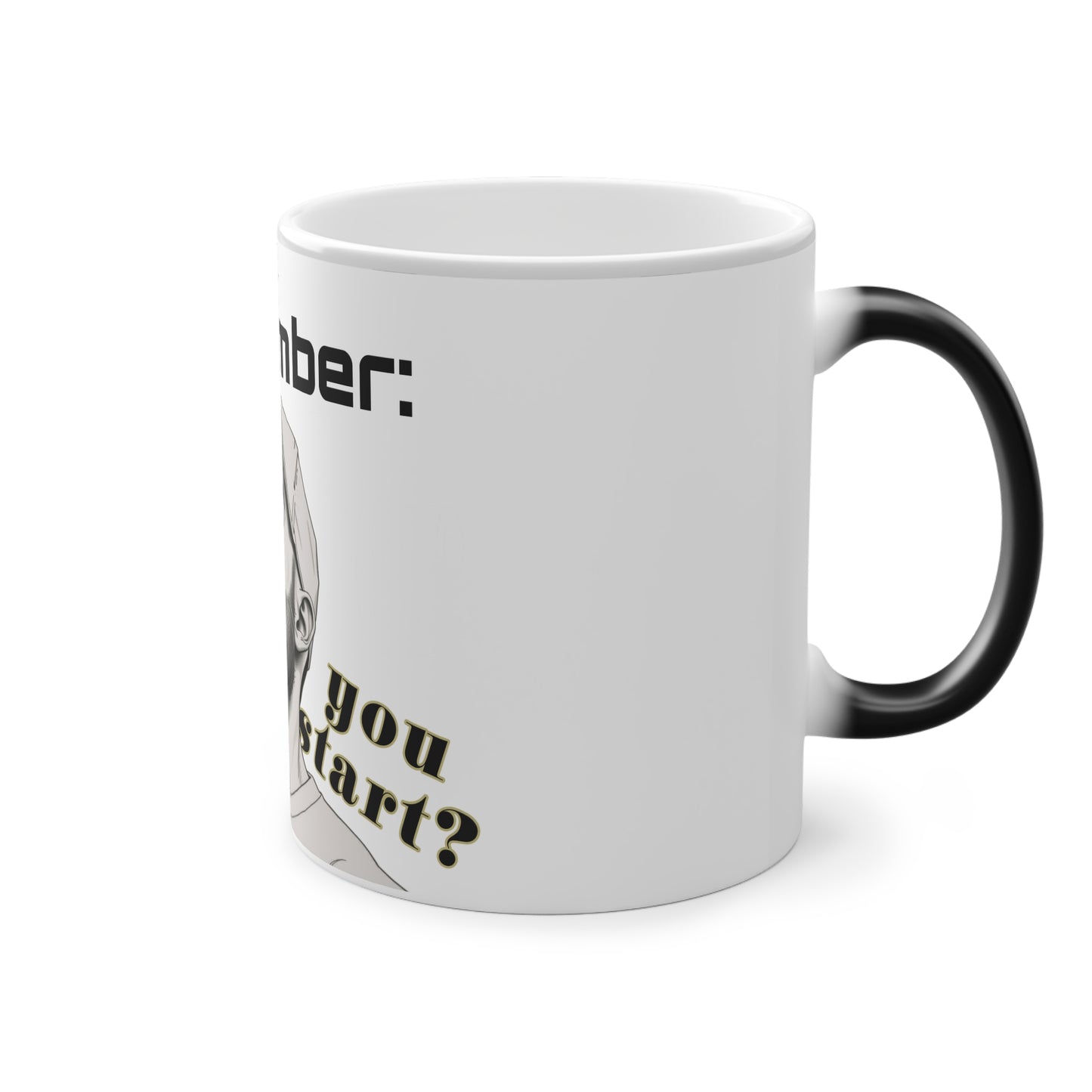 BlackOnion Color Changing Mug with Workout Motif ‘Remember’ 💪🔥🫵