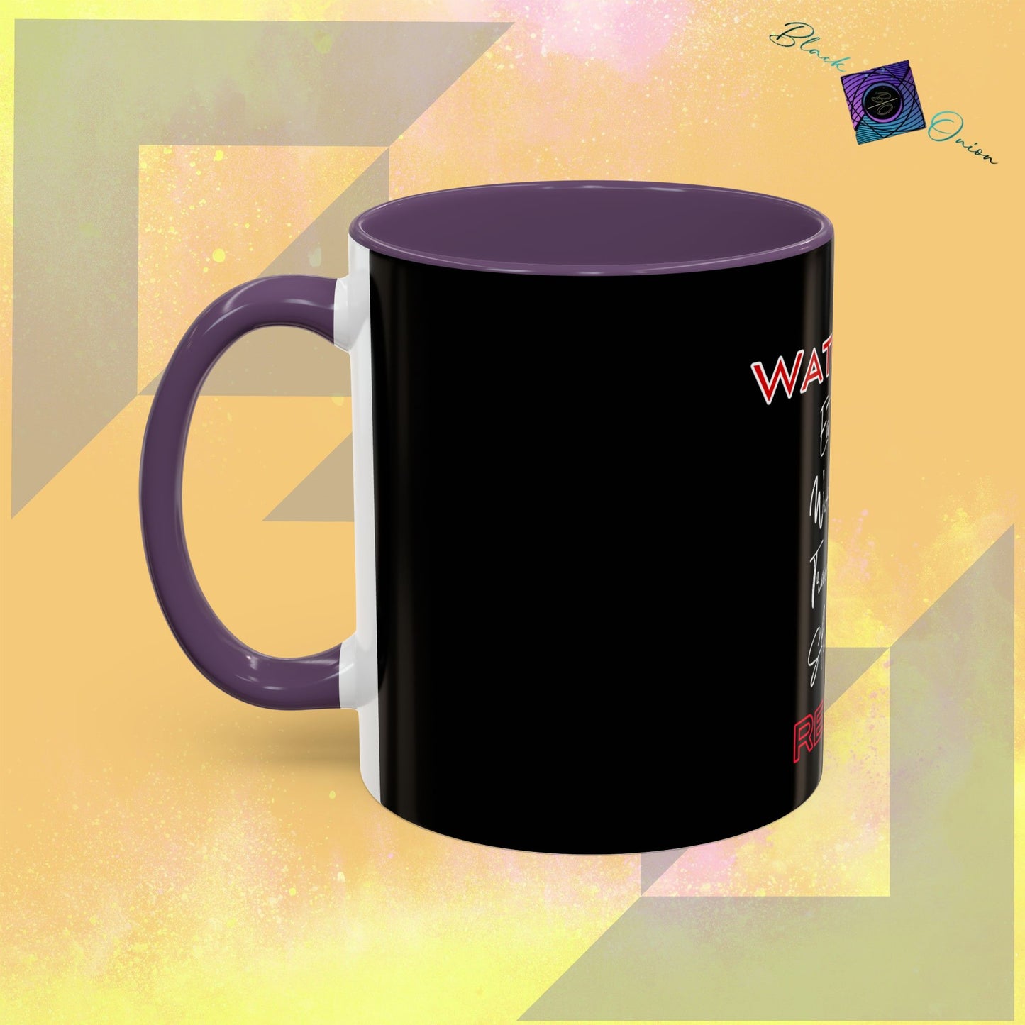 BlackOnion Coffee Mug - 11oz with workout motif ‘Watch Me’🔥💪🫵