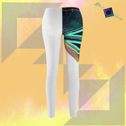 BlackOnion Stylish Women's Mid-rise Casual Leggings with Workout Motif 🌸💋❤️