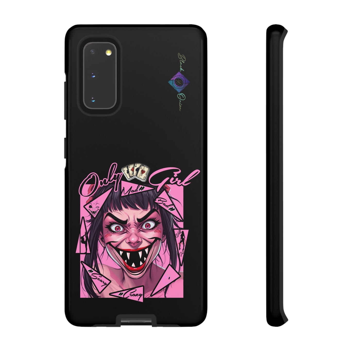 BlackOnion Brand New Phone Case - with Motivational Workout Motif’ Mad Girl💋🌸 ‘🔥🫵