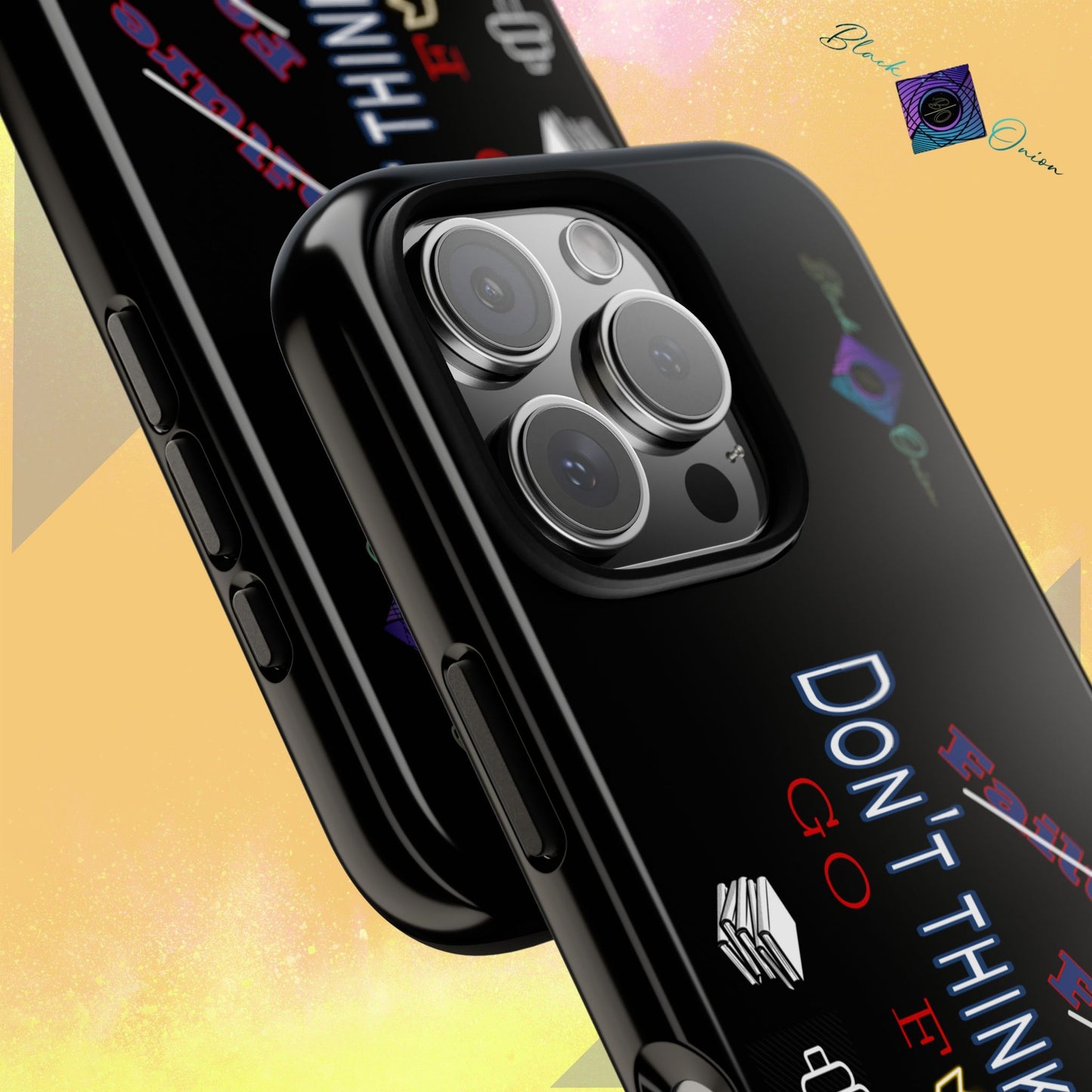 BlackOnion Brand New Phone Case - with Motivational Workout Motif’Don’t think ‘💪🔥🫵