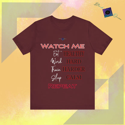 BlackOnion T-Shirt with Workout Motif V3 “Watch Me" 💪🔥