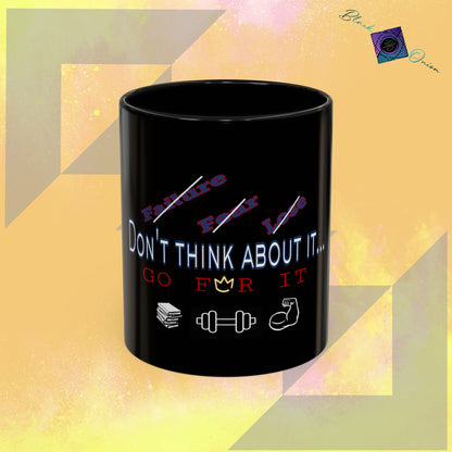 BlackOnion Coffee Mug Serial 2 with Workout Motif ‘Don’t think ‘🫵🔥💪